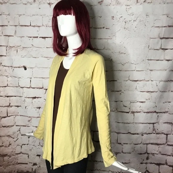 CARILOHA Bamboo Yellow Organic bamboo cotton open hi lo top Size XS - Picture 11 of 15